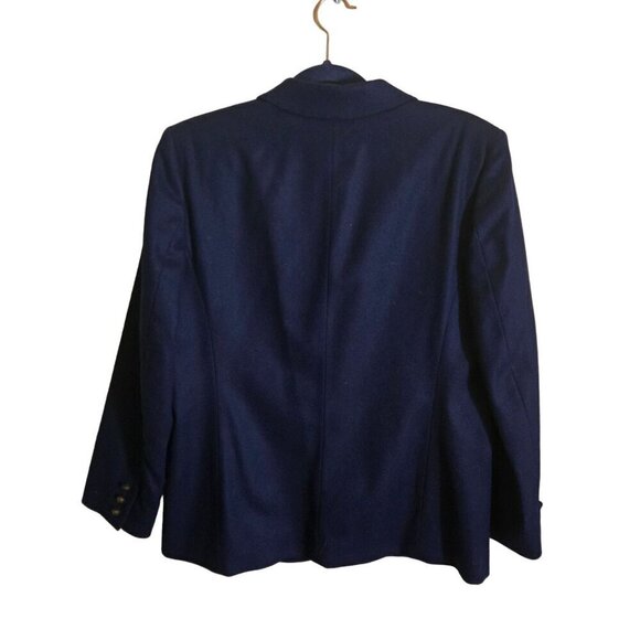 Pendleton 100% Virgin Wool Navy Blue Classic 2 Crested Button Blazer Size 12 - Picture 2 of 6